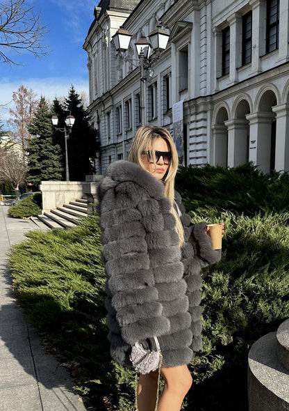 buy long fur coat fox pelz kaufen